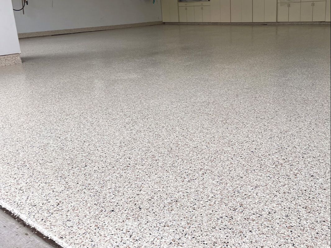 flake chip epoxy garage floor coating